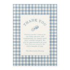 Classic Blue Gingham Rattle Boy Baby Shower