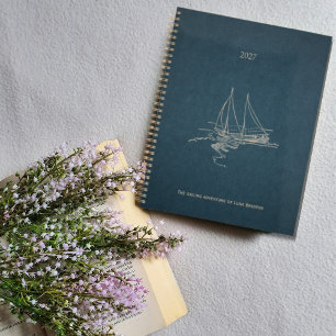 Classic Blue Gold Inspirational Sailing Planner