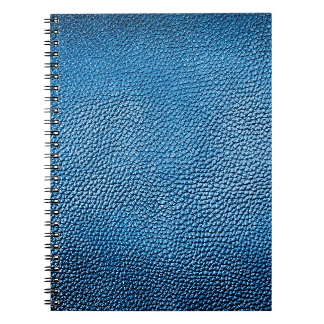 Classic blue leather background texture closeup.bl notebook (Front)
