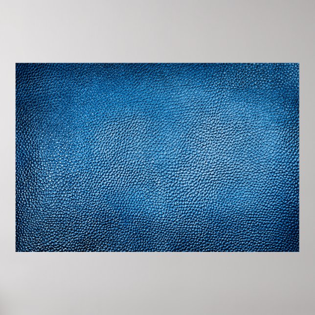 Classic blue leather background texture closeup.bl poster (Front)