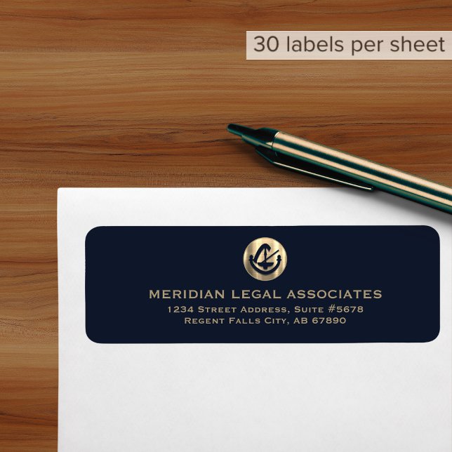 Classic Blue Legal Return Address Label (Creator Uploaded)