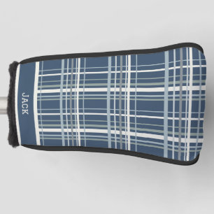 Classic Blue Plaid Golf Head Cover 