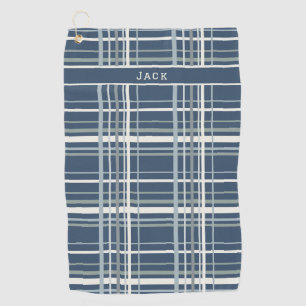 Classic Blue Plaid Golf Towel