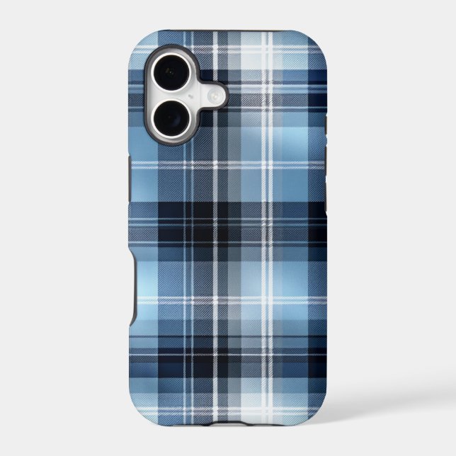 Classic Blue Plaid Pattern – Trendy Tartan Design (Back)
