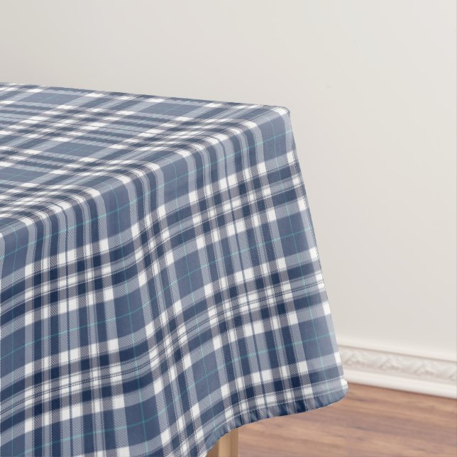 Classic Blue Plaid  Tablecloth (In Situ)