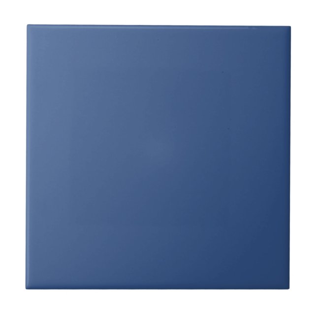 Classic Blue Plain Solid Colour Ceramic Tile (Front)