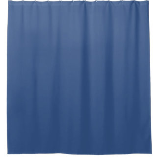 Classic Blue Plain Solid Colour Shower Curtain