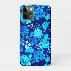 Classic Blue Rose Flowers Pattern-87600 iPhone 11 Pro Case