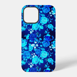 Classic Blue Rose Flowers Pattern-87600 iPhone 12 Pro Case