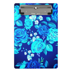 Classic Blue Rose Flowers Pattern-876 Mini Clipboard