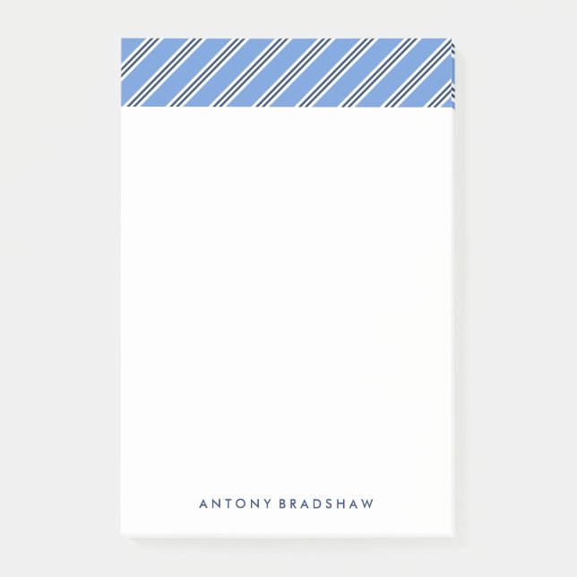 Classic Blue Stripes Post-it Notes (Front)
