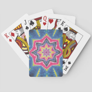 Classic Blue Tie Dye Bicycle Playing Cards