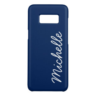 Classic Blue & White Custom Cursive Name or Text Case-Mate Samsung Galaxy S8 Case