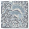 Classic Blue White Ornate Squirrel Forest Floral