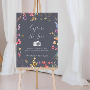 Classic Blue Wild Capture the Love Hashtag  Poster