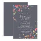 Classic Blue Wild Floral Retirement Party 