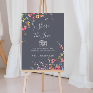 Classic Blue Wild Share the Love Hashtag  Poster