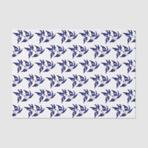 Classic Blue Willow Bird Design Tissue Paper