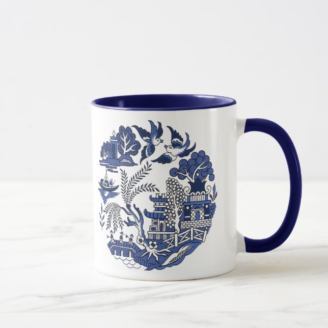 Classic Blue Willow China Design Mug