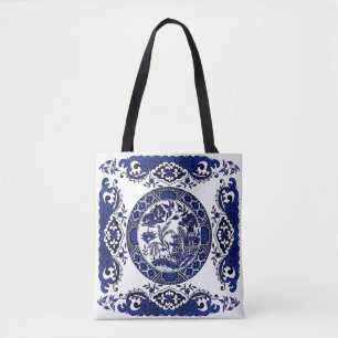 Classic Blue Willow China Design Tote Bag