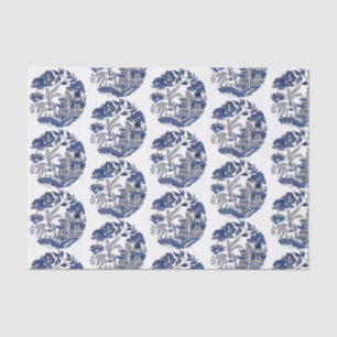 Classic Blue Willow Design Tissue Paper