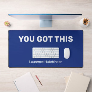 Classic Blue You Got This Minimalist Named Desk Mat