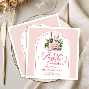 Classic blush and gold napkins custom lettering