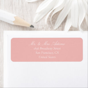 Classic Blush Pink Pre-Addressed Return Label Return Address Label
