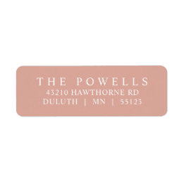 Classic Blush Pink Rose Minimalist Return Address  Return Address Label