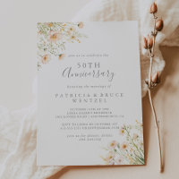 Classic Blush Wildflower 50th Wedding Anniversary