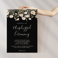 Classic Blush Wildflower Black Unplugged Ceremony