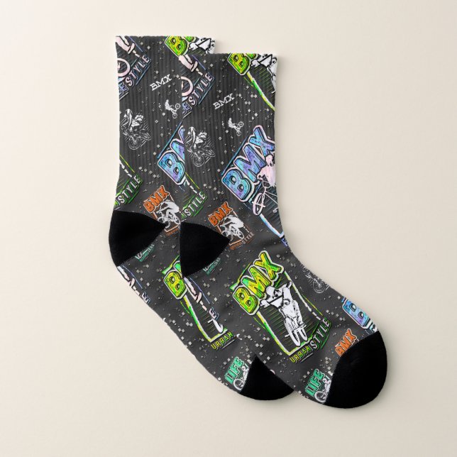 Classic Bmx Bicycle Socks - Bmx Socks Old School (Pair)