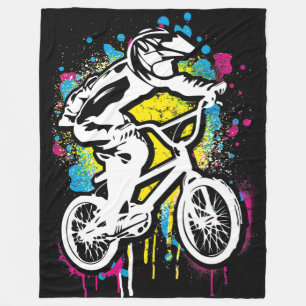 Classic Bmx Bike - Bmx Freestyle - Bmx Fleece Blanket