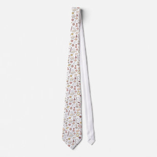 Classic Board Game Hand Drawn Seamless Pattern Tie