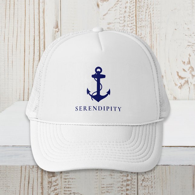 Classic Boat Anchor Monogram Trucker Hat (Creator Uploaded)