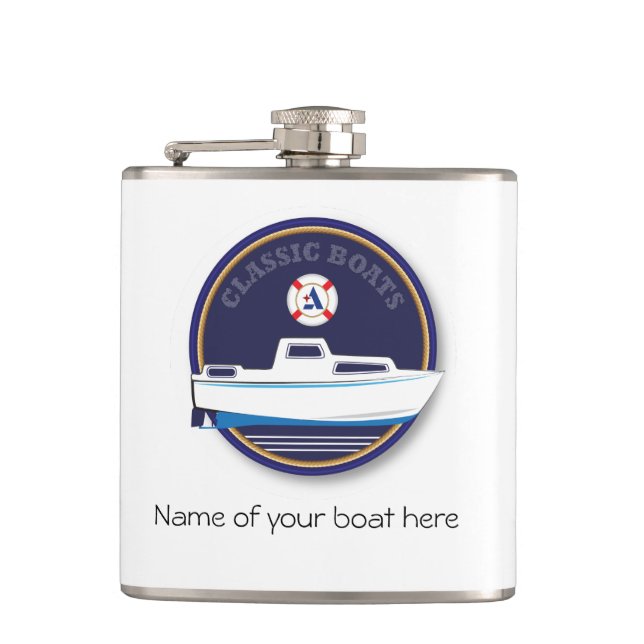 Classic Boats - Albin Hip Flask (Front)
