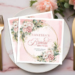Classic Bohemian Light Pink Flowers Bridal Shower  Napkin<br><div class="desc">✅ For matching items search 218B in my collections ✅ Celebrate the bride with elegant rose gold, dusty pink, and blush floral bridal shower napkins featuring delicate boho greenery and eucalyptus accents. Perfect for romantic table décor, these stylish napkins add a soft, feminine touch to any bridal shower. Ideal for...</div>