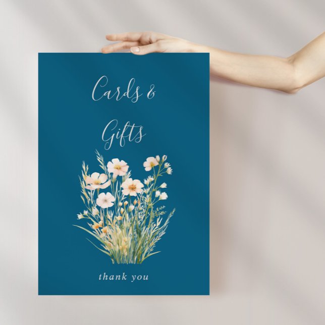 Classic Boho Blush Wildflower Cards and Gifts Sign (Creator Uploaded)