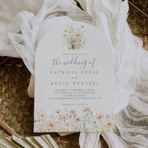 Classic Boho Blush Wildflower The Wedding Of Invitation