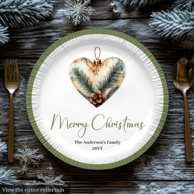 Classic Boho Botanical Christmas Bouquet Plates (Classic Boho Botanical Christmas Bouquet Plates)