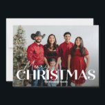 Classic Bold Christmas Photo Card<br><div class="desc">Celebrate the season with this modern and stylish holiday card from Berry Berry Sweet. Matching items and more design options are available at our store: www.berryberrysweet.com. Background colour can be customised online to best match your photo!</div>