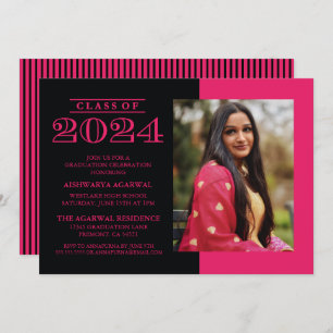 CLASSIC BOLD CLASS OF 2024 GRADUATION INVITATION