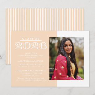 CLASSIC BOLD CLASS OF 2026 GRADUATION INVITATION