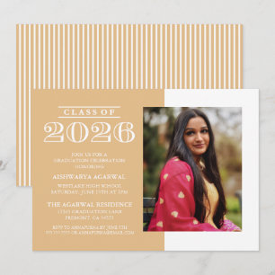 CLASSIC BOLD CLASS OF 2026 GRADUATION INVITATION