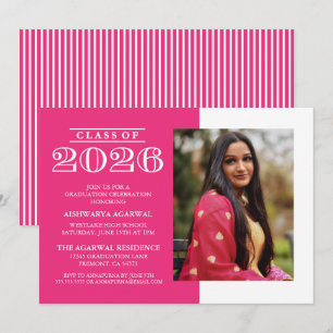 CLASSIC BOLD CLASS OF 2026 GRADUATION INVITATION