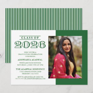 CLASSIC BOLD CLASS OF 2026 GRADUATION INVITATION