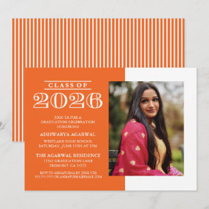 CLASSIC BOLD CLASS OF 2026 GRADUATION INVITATION