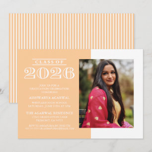 CLASSIC BOLD CLASS OF 2026 GRADUATION INVITATION