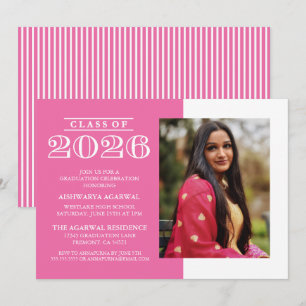 CLASSIC BOLD CLASS OF 2026 GRADUATION INVITATION