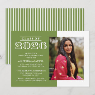 CLASSIC BOLD CLASS OF 2026 GRADUATION INVITATION